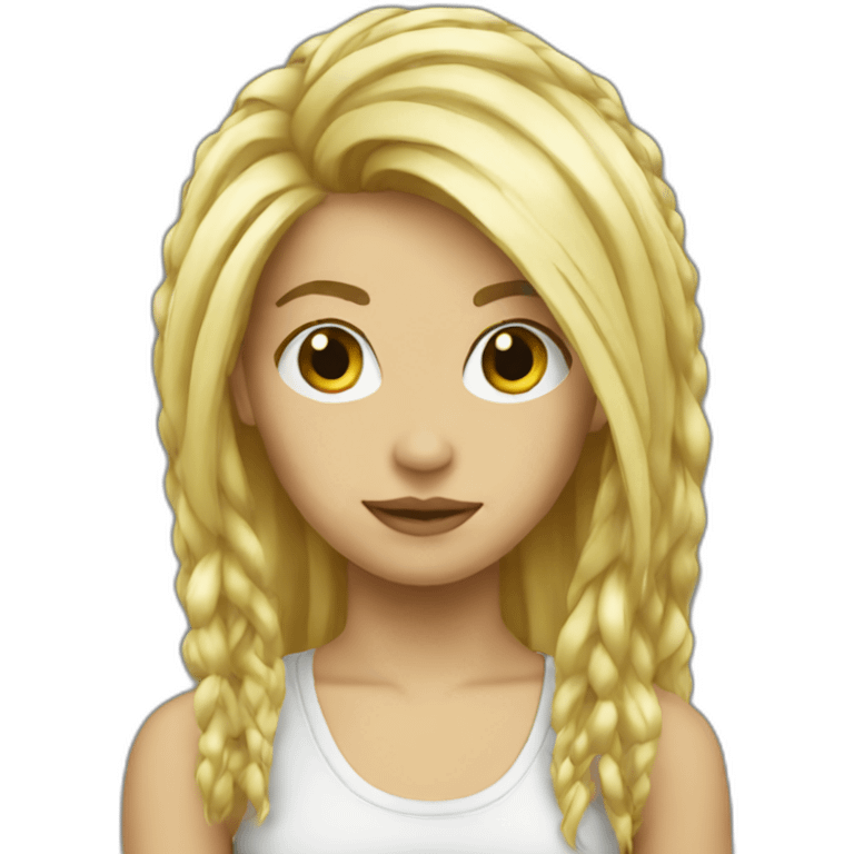 punk-blonde-long-hair emoji