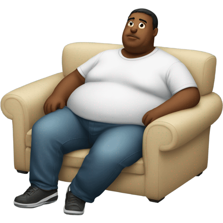 Fat person sitting on couch emoji