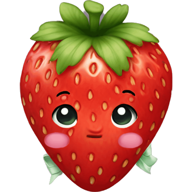 strawberry with bow emoji