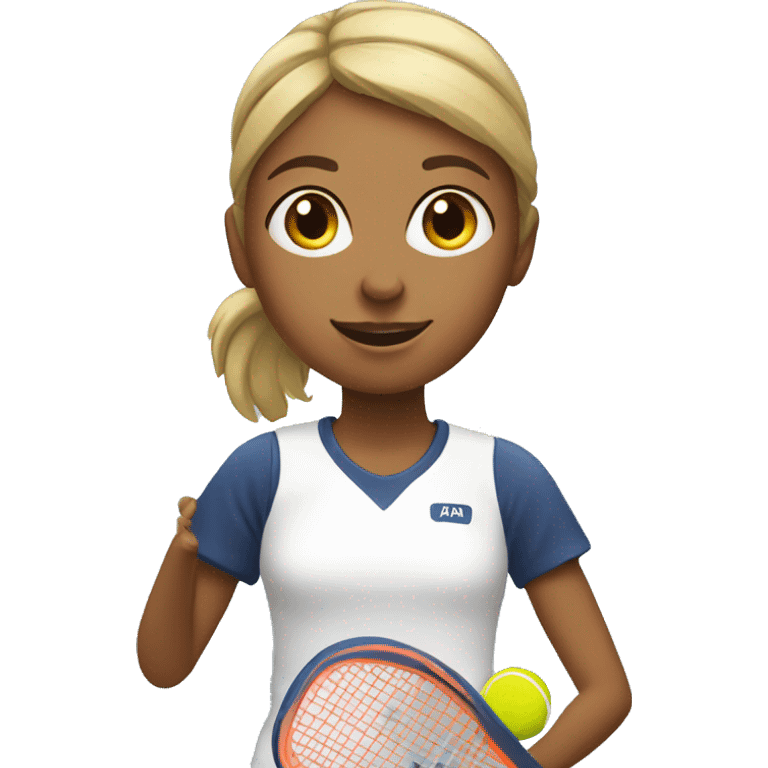 Girl plays padel emoji