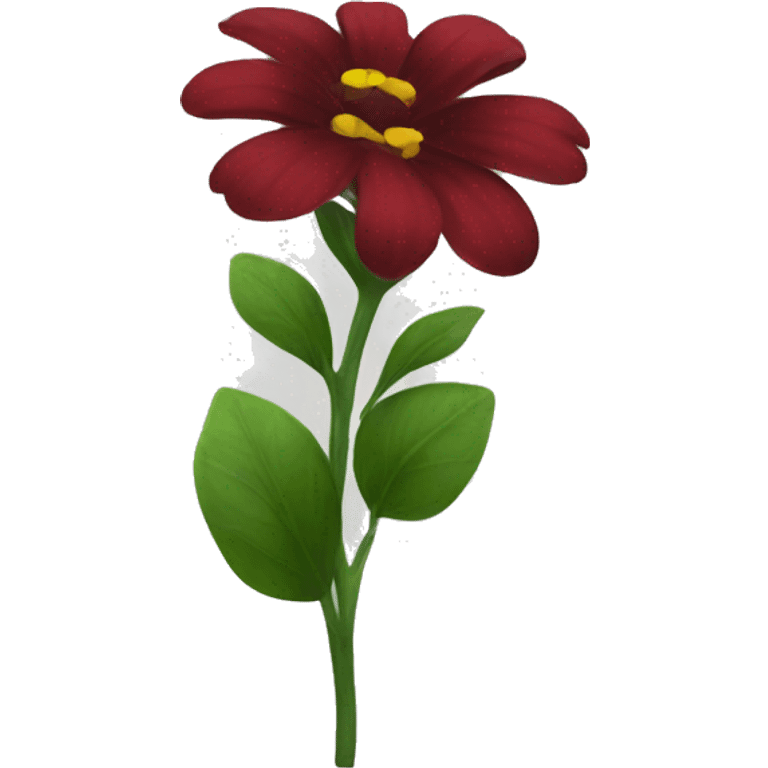 a darkred flower  emoji