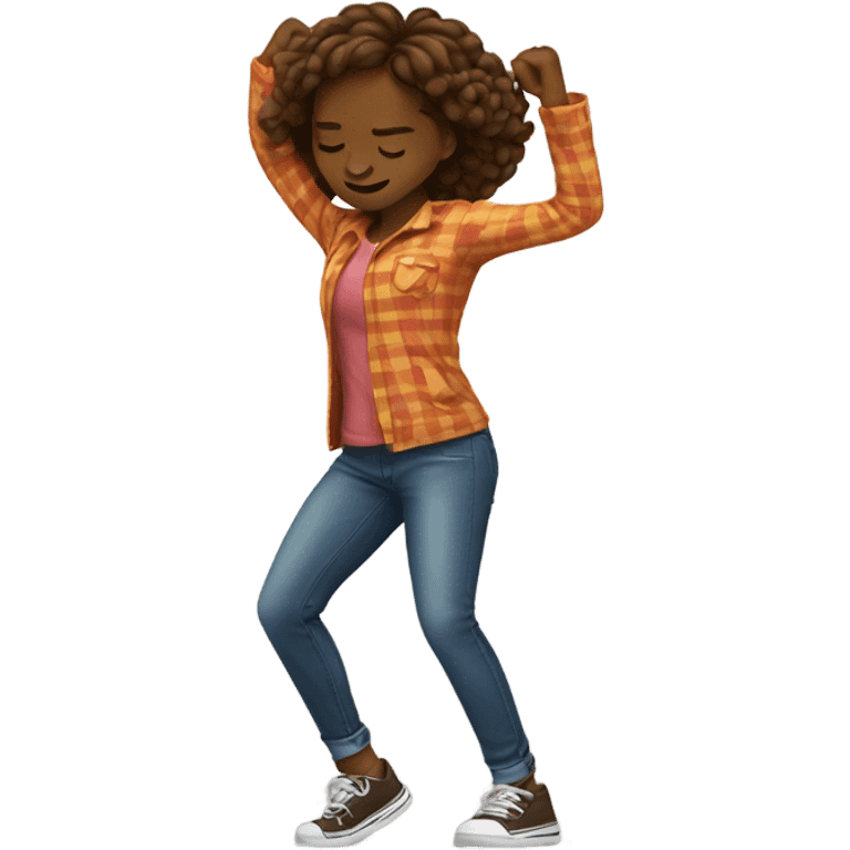 brown skin girl dabbing  emoji