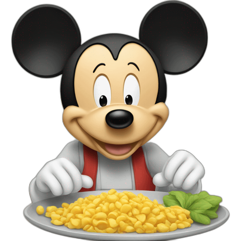 Mickey qui mange emoji