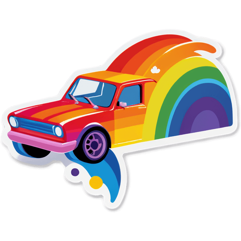 Rainbow car emoji