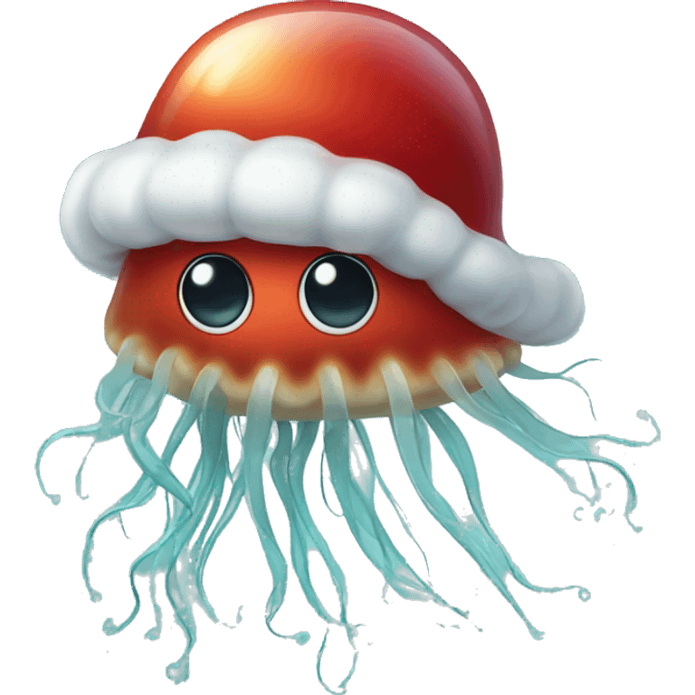 Santa jellyfish emoji