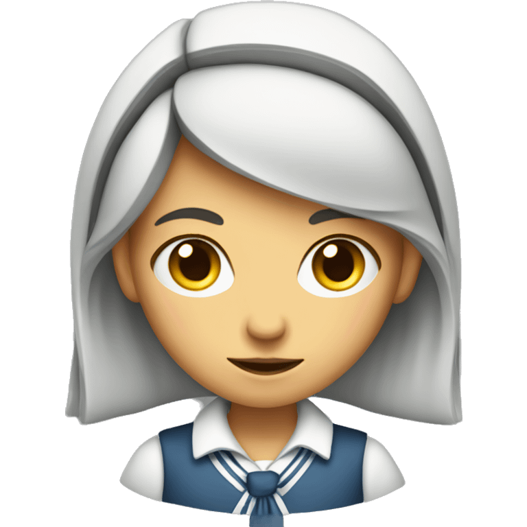 jealous looking school girl emoji