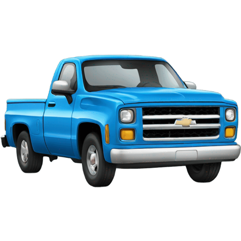 Blue chevy truck emoji