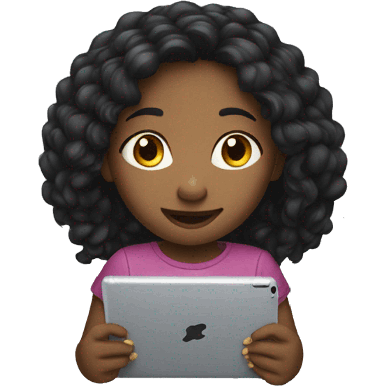 Girl Playing on Ipad emoji