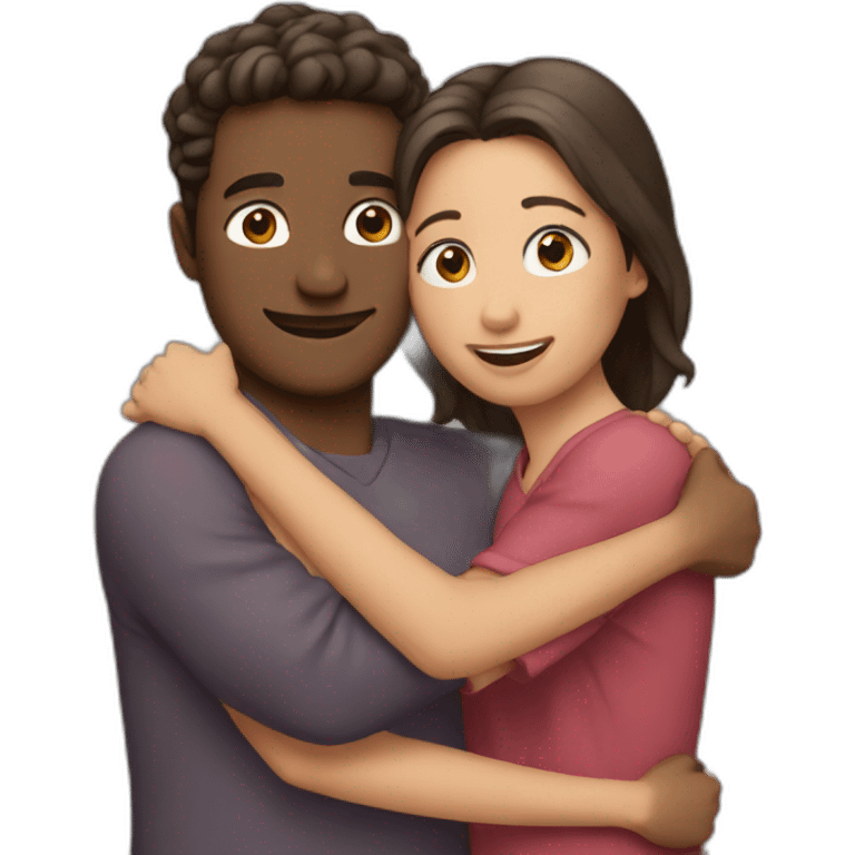 two people hugging emoji