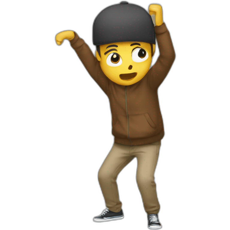 Une personne qui fait un dab emoji