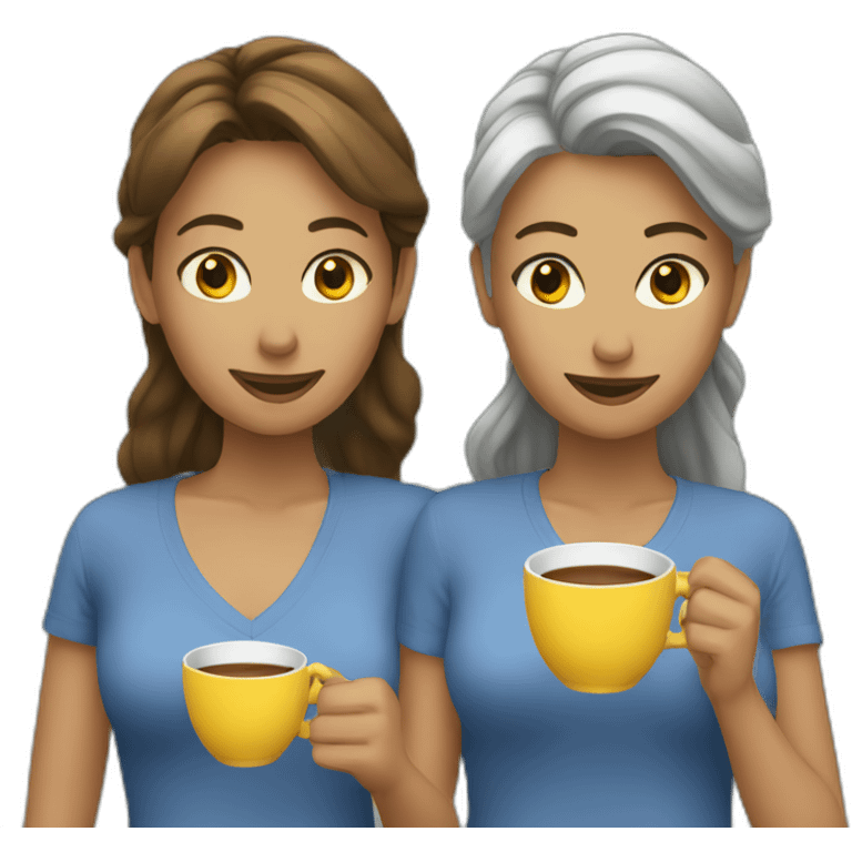 Two womens two cups emoji