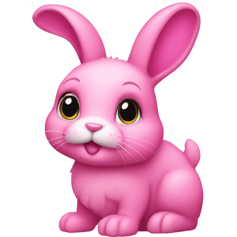 Pink bunny emoji