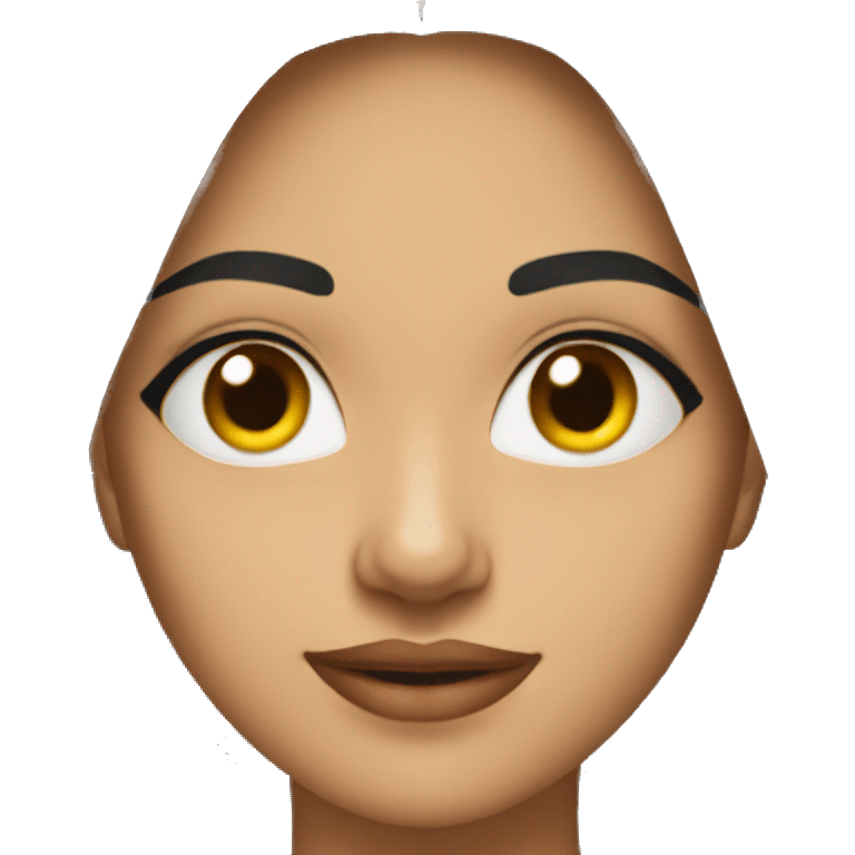 Mujer morena, media melena emoji