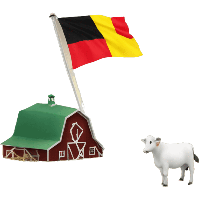 Farm and a belgium flag emoji