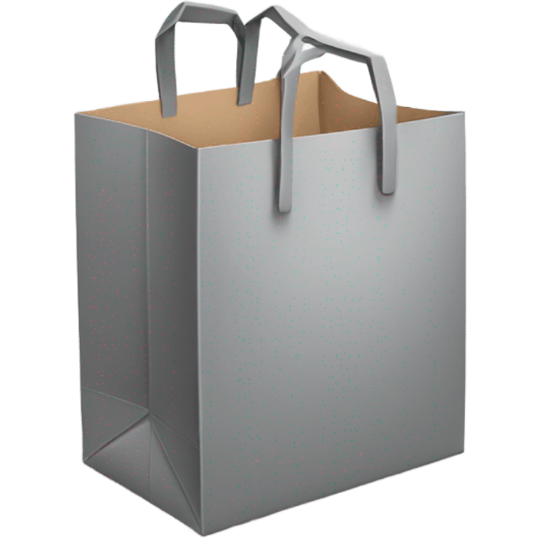 Grey shopping package emoji