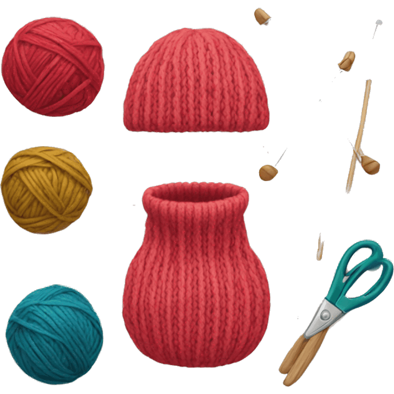 knitting set emoji