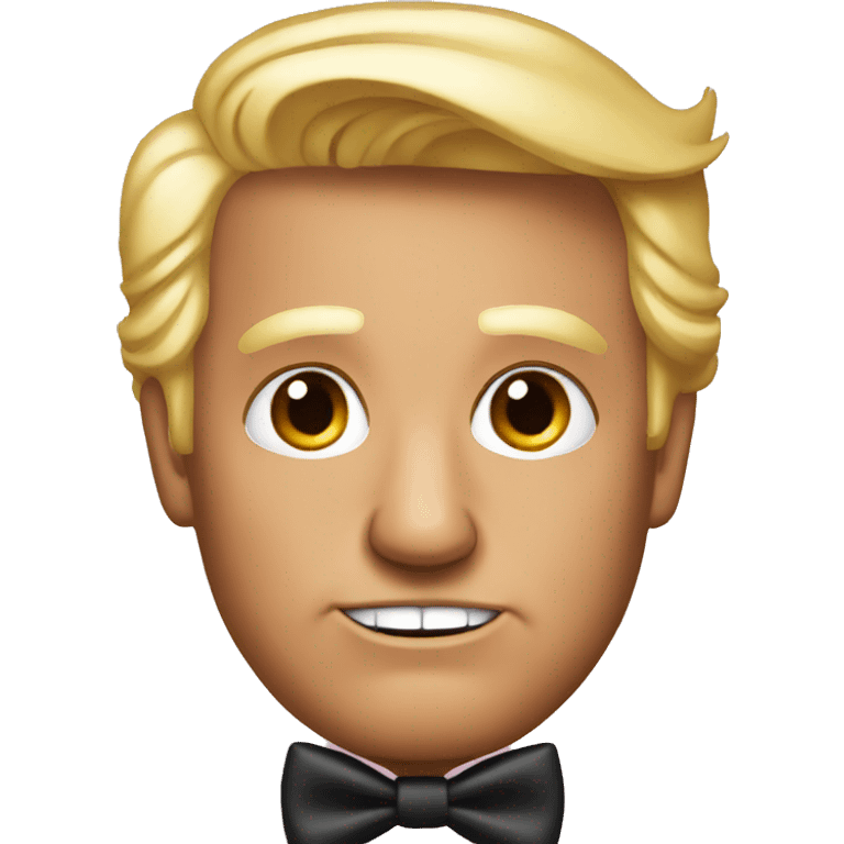 trump wearing makeup and a bow emoji