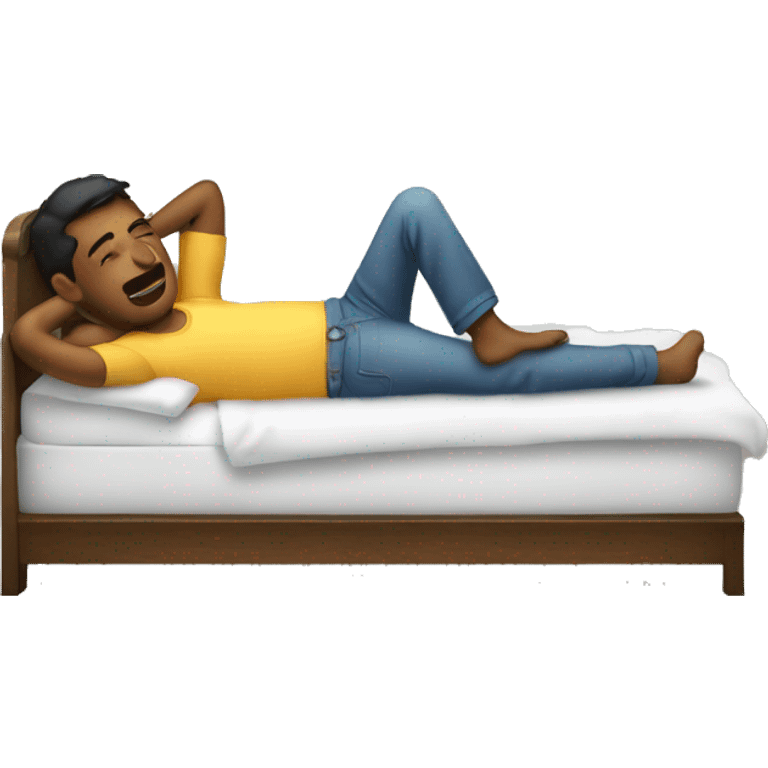 guy on the bed after climate emoji