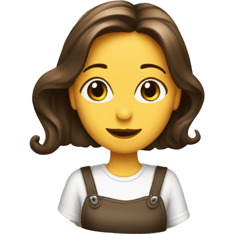 Una chica tomando café  emoji