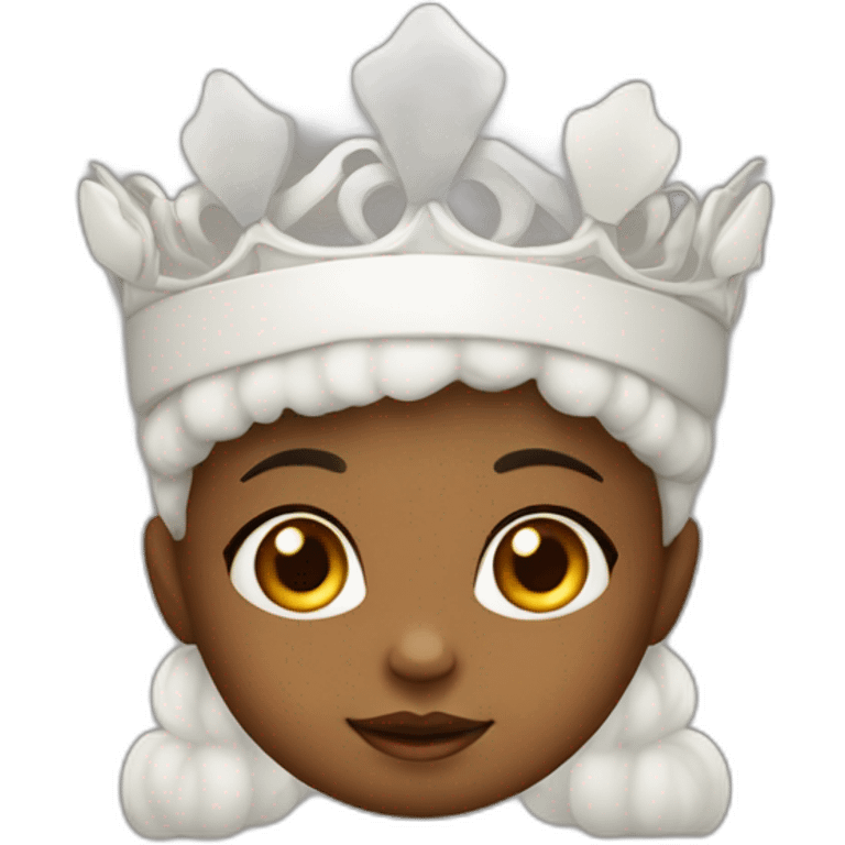 Bebê menina com coroa emoji