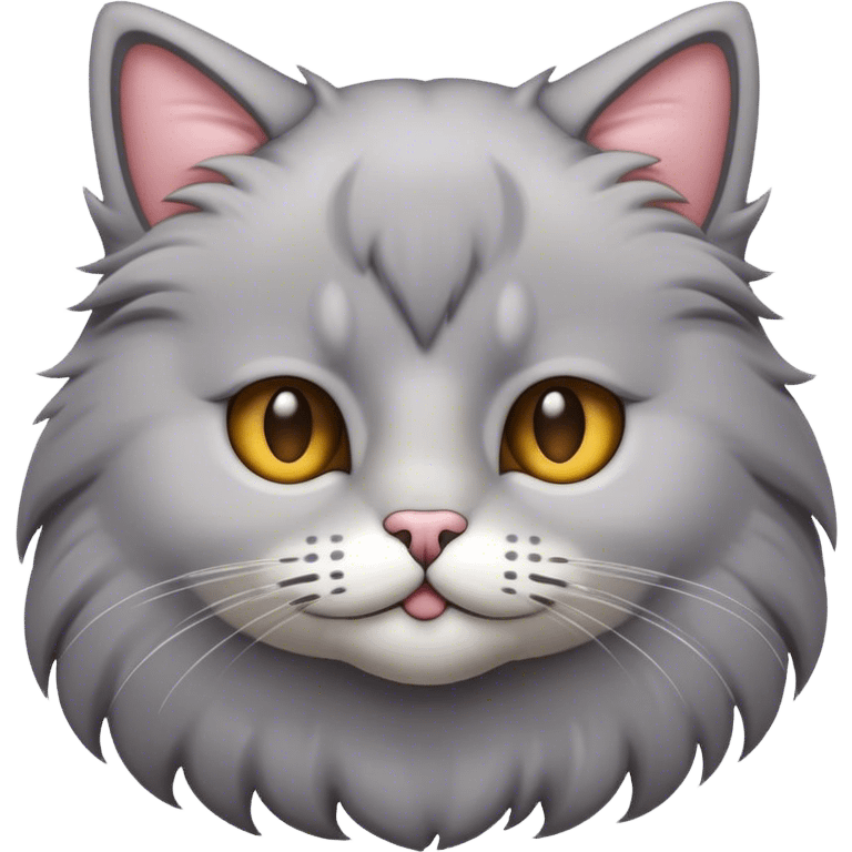 Gato gris peludo  emoji