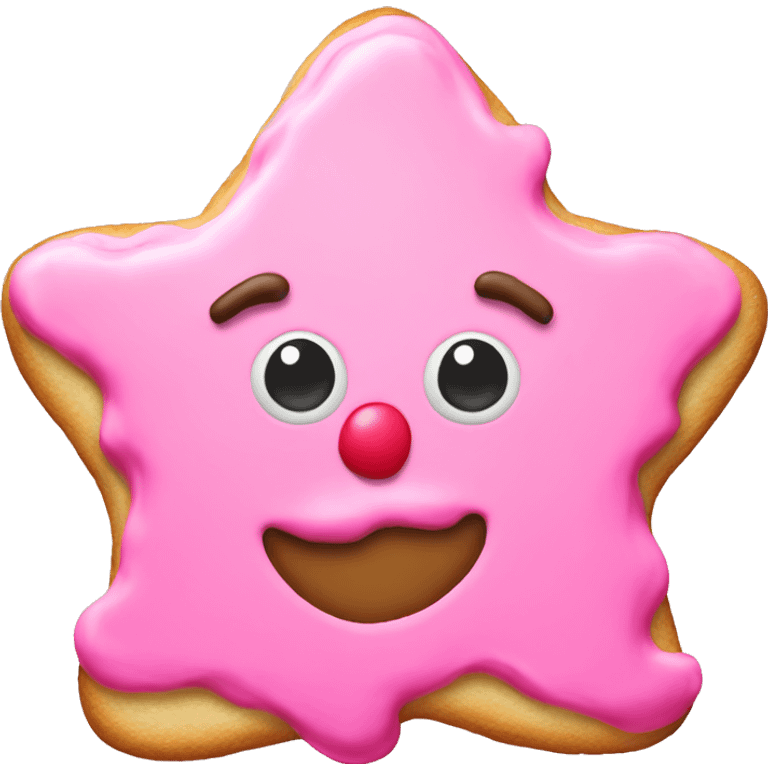 Christmas cookie with pink frosting  emoji