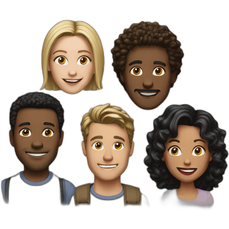 Cast of Friends emoji