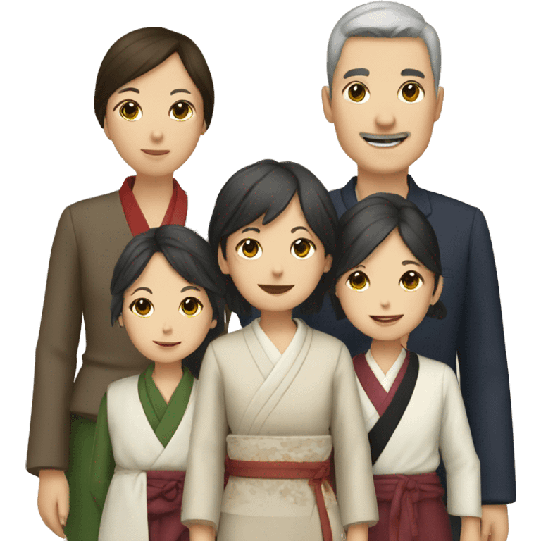 French-japan family emoji