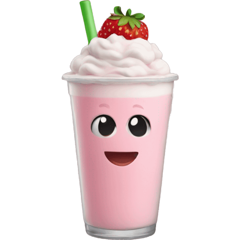 strawberry milkshake  emoji