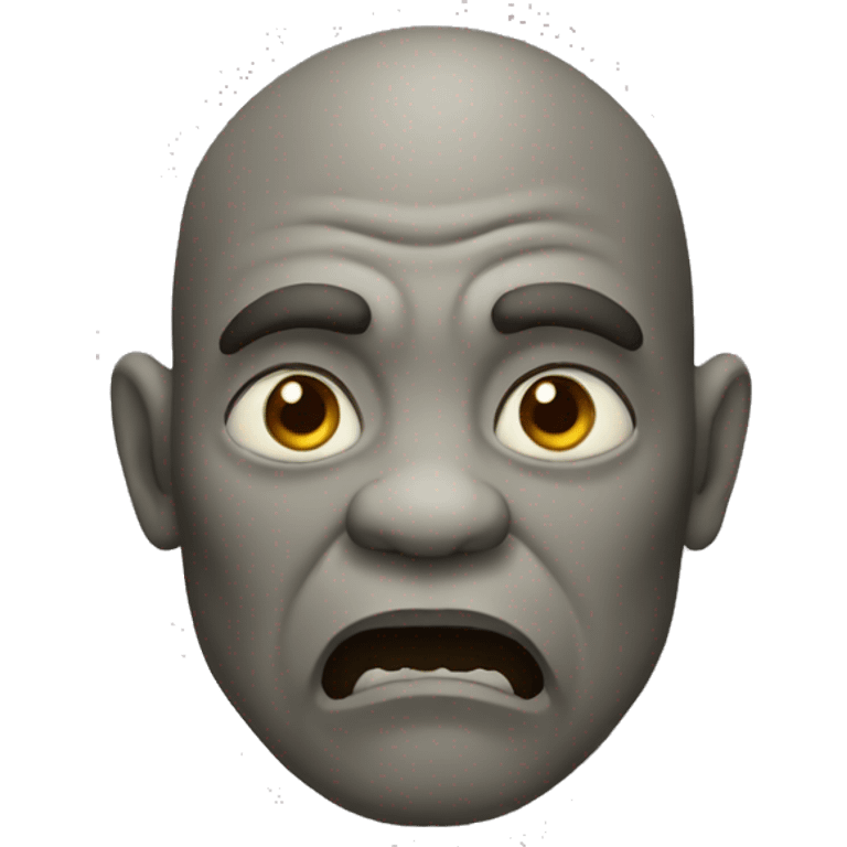 Grey Brown color Ogre emoji