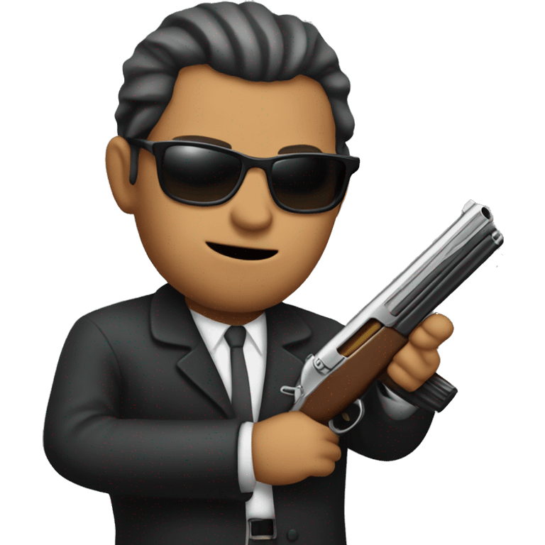 mafia member with shotgun emoji