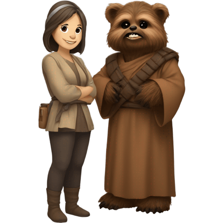 Ewok with a lady emoji