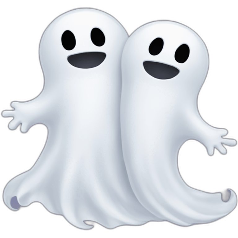 two ghosts hugs emoji