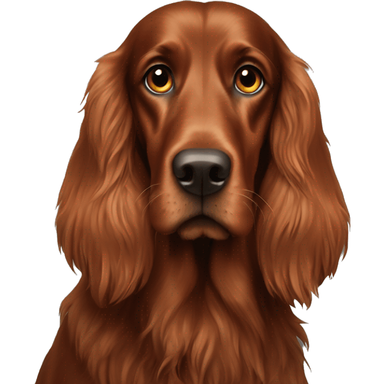 irish setter with small eyes emoji