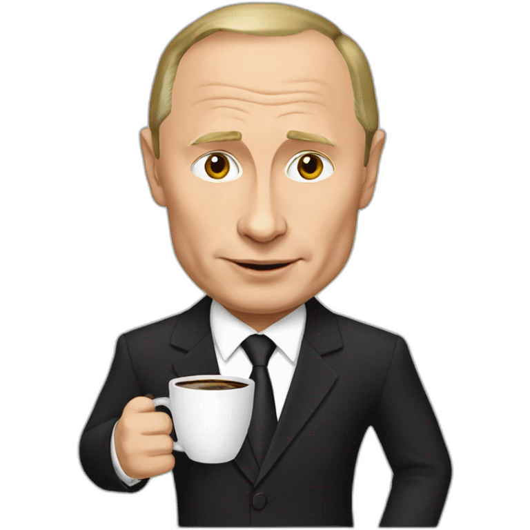 Vladimir-Putin holding coffee emoji