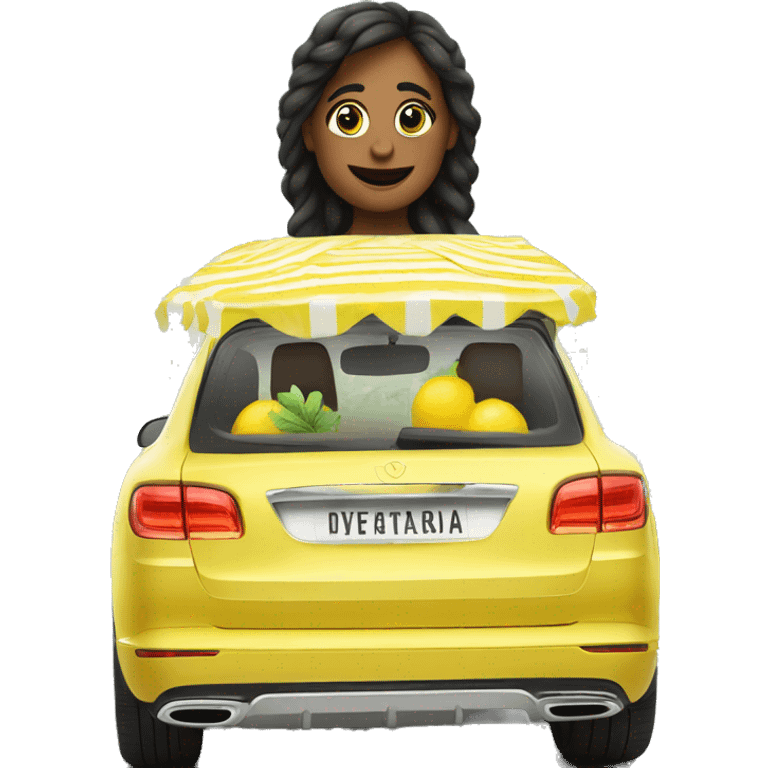 bentayga driving through lemonade stand emoji