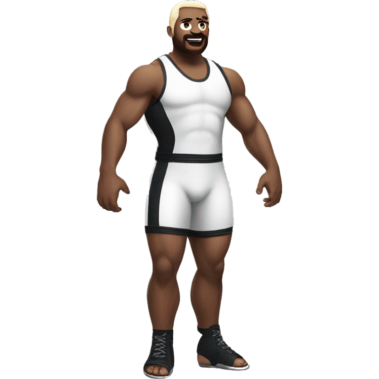 white Wrestler full body emoji