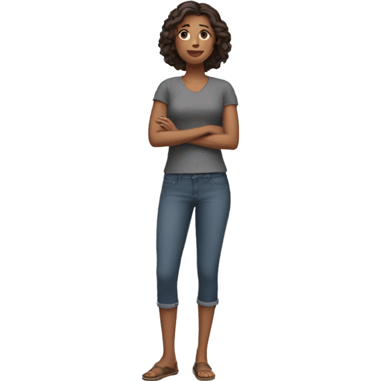 animated woman standing emoji