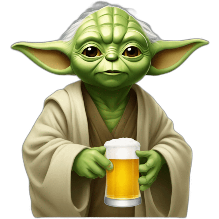 Yoda qui boit une bière emoji