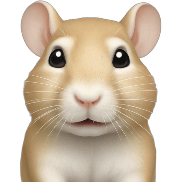 realistic beige and white gerbil emoji