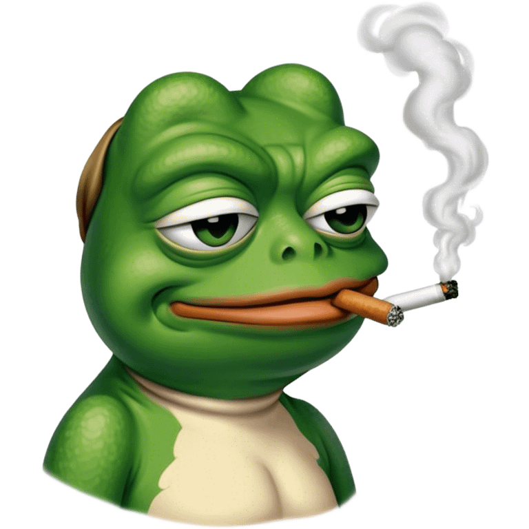 Pepe smoking emoji