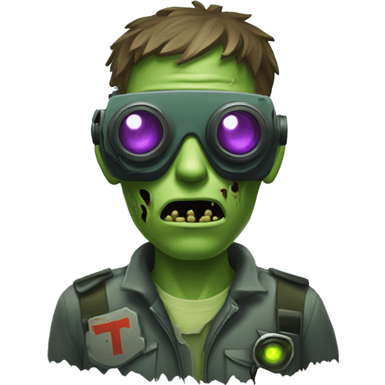 Zombie wearing night vision goggles emoji