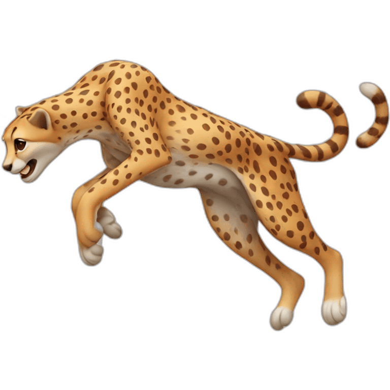 jumping cheetah emoji