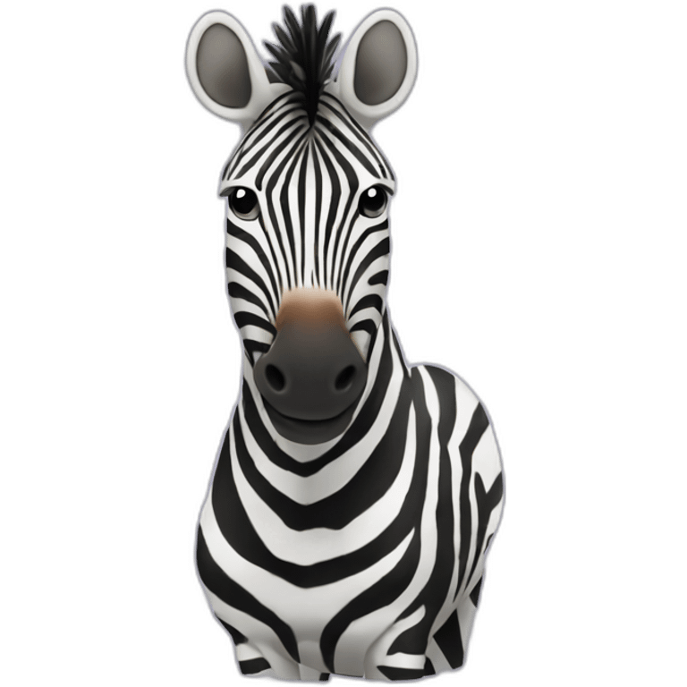 Zebra who’s stripes were blown off emoji