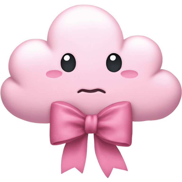 Pink cloud with a bow  emoji