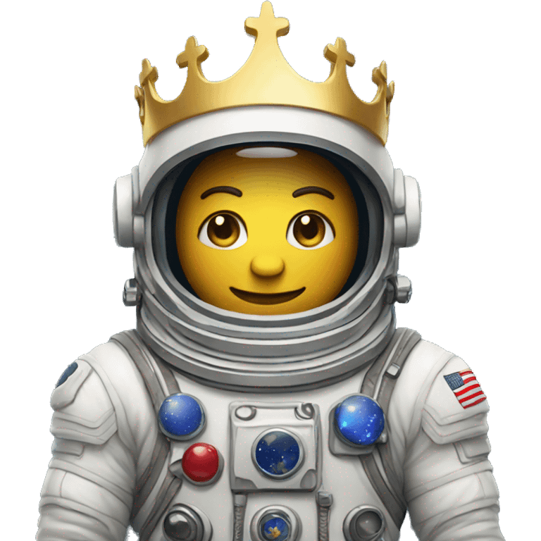 an astronaut with a crown  emoji