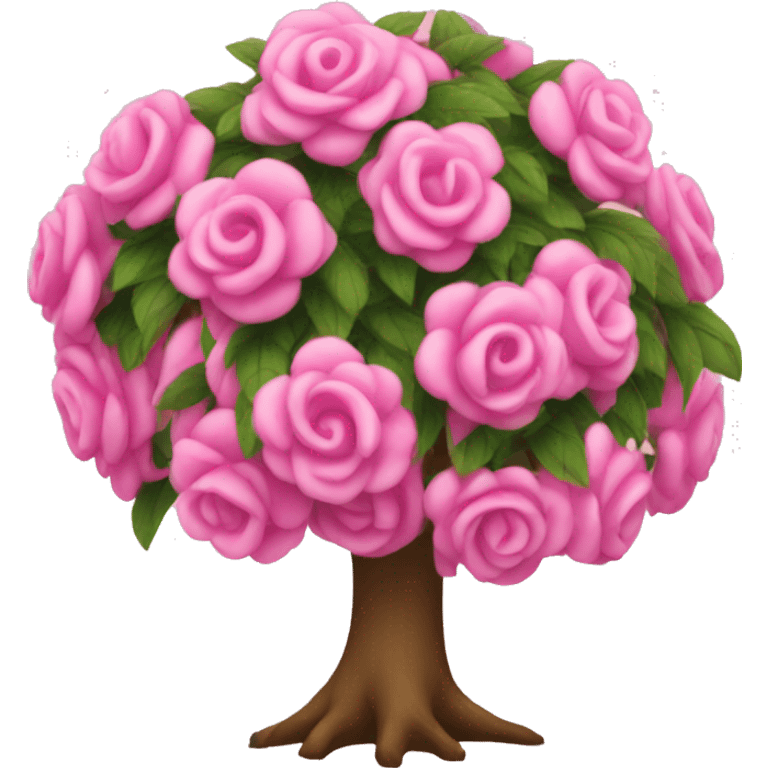 Árbol rosa emoji