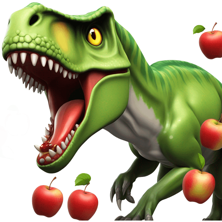 Trex eating apples  emoji