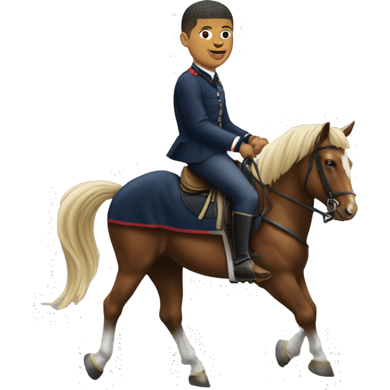 mbappé sur un cheval  emoji