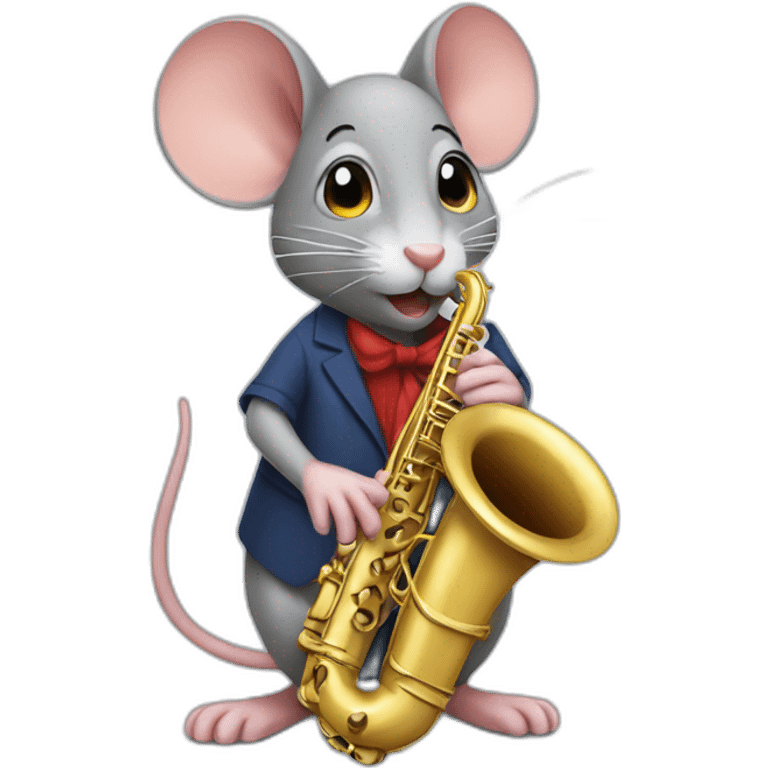 Mouse with a saxophone emoji